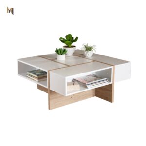 ترابيزة ركنه ابيض × بيج